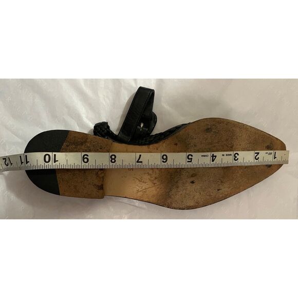 Vintage Stephane Kélian Black Woven Leather shoes Size: 5 MADÈ IN FRANCE - Picture 7 of 8